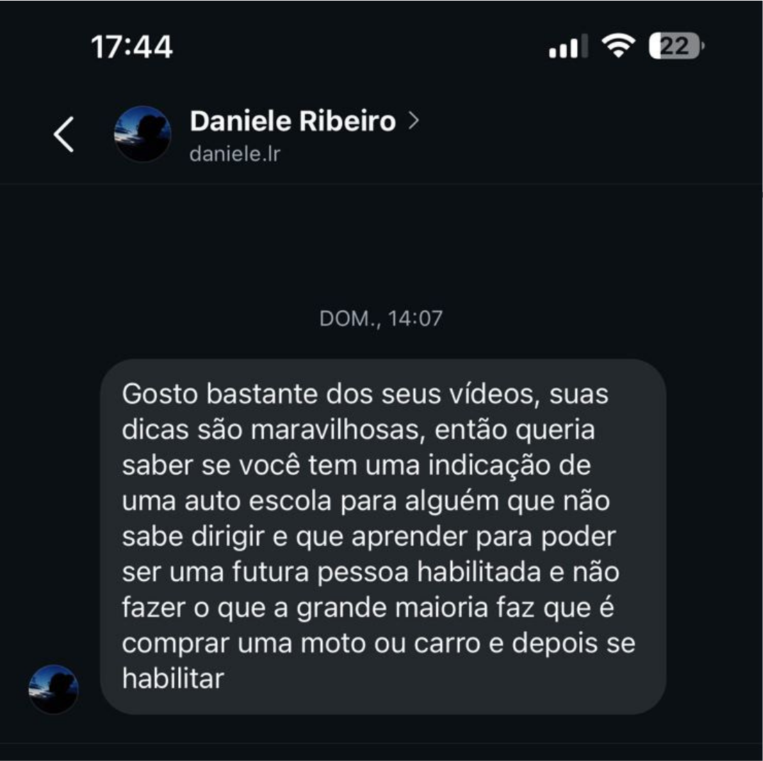 Comentário de aluno
