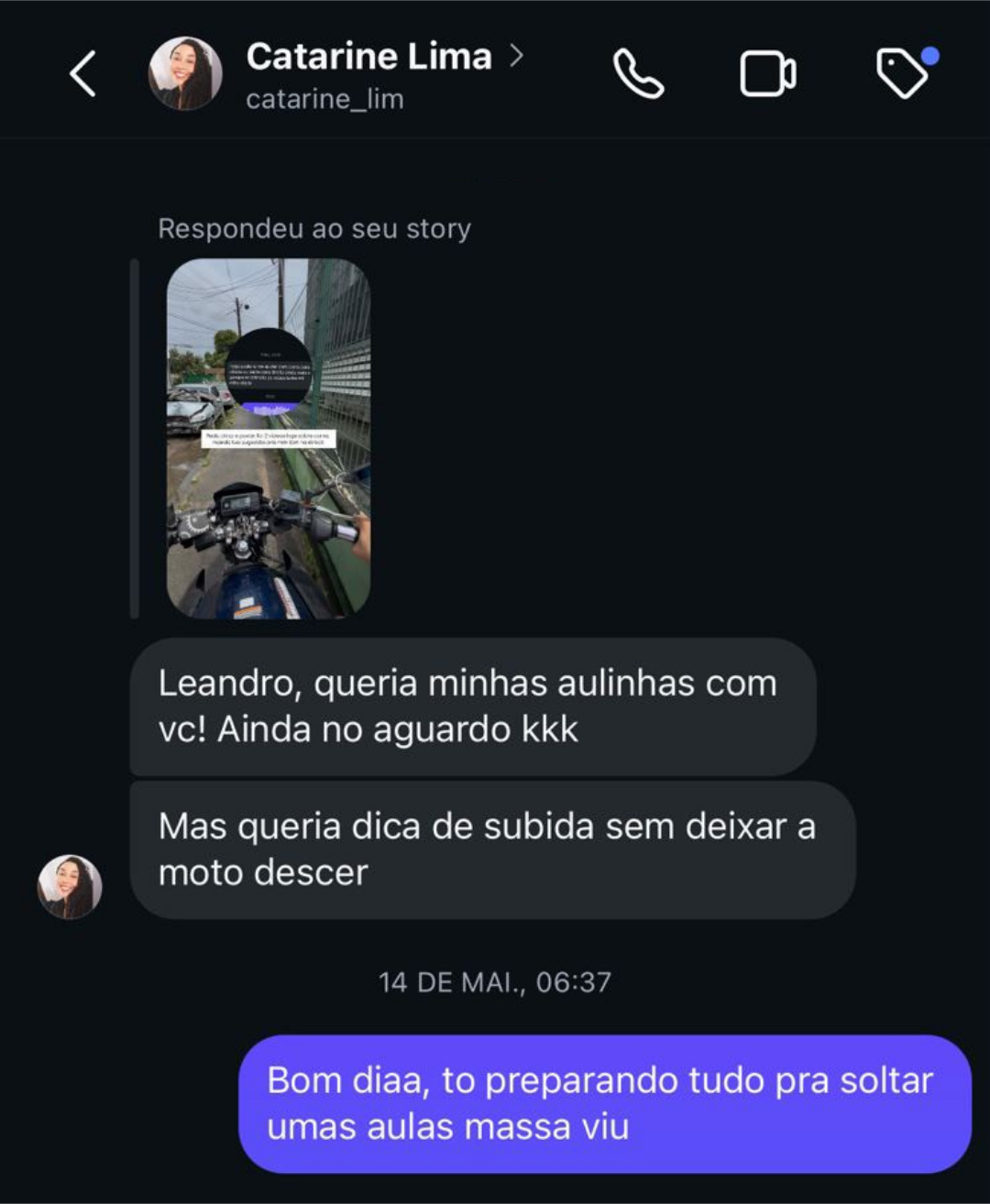 Comentário de aluno