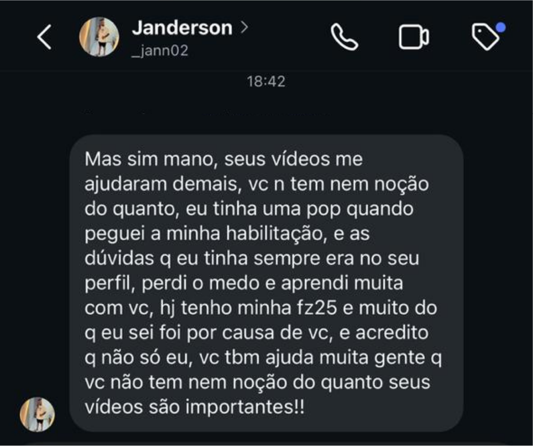 Comentário de aluno